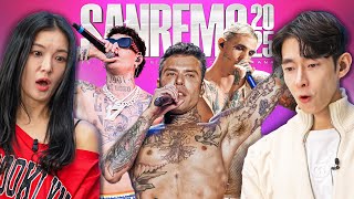 CANTANTI COREANI giudicano i PARTECIPANTI di SANREMO 2025 (Tony Effe, Fedez, Elodie...) *sconvolti*