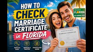 How to check marriage certificate in Florida