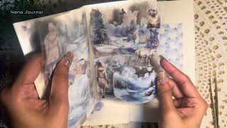 ASMR Art Journaling With Nana | Winter ❄️ 🥶☃️