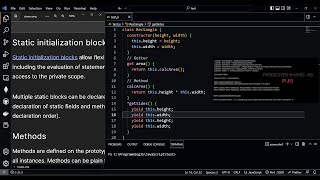 Classes, Constructor, Static Initialization Blocks, and Methods.