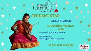 MYICMF  2021 | K.GAYATHRY VARENYA | VIOLIN