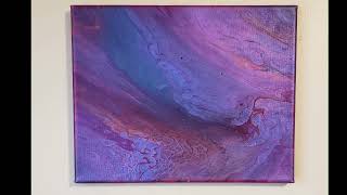 I LOVE PEBEO IRIDESCENT PAINT! ALL ABOUT PURPLE, EASY ACRYLIC POUR #fluidart #acrylicpainting