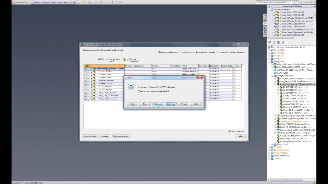 Solidworks - Opening Pdm Client, Get And Release Ownership - YouTube