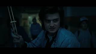 Steve vs Lucas Max Robin Dustin Nancy strange things 4 #strangerthings