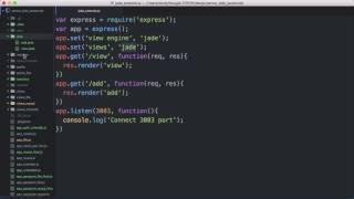 Server side javascript - jade extends1