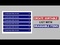 How To Create Sortable List With Draggable Items Using Jquery | Create Animated Sortable List Jquery