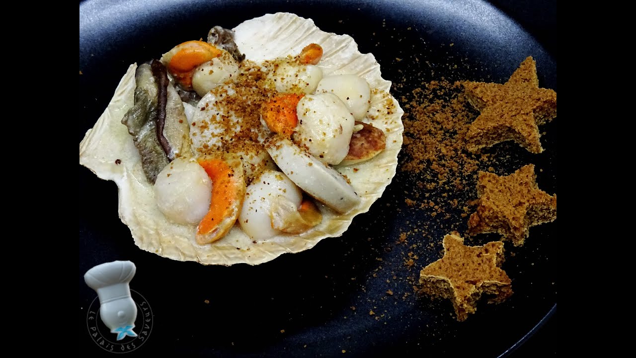 Recette De Saint Jacques Au Boudin Et Aux Cèpes - YouTube