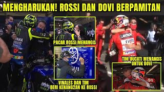 MENGHARUKAN! ROSSI DAN DOVIZIOSO BERPAMITAN, VINALES DAN KRU TIM BERI KENANG KENANGAN