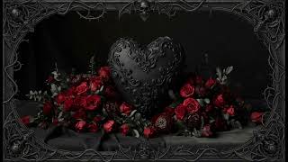 Gothic Valentine’s Still Life Art Screensaver | Dark Roses & Black Heart | 10 Hour Loopable Art TV