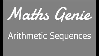 IGCSE Arithmetic Sequences