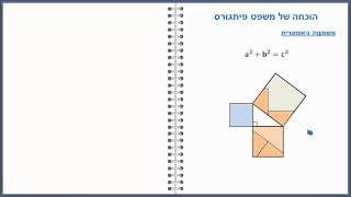 הוכחה של משפט פיתגורס - הסבר באנימציה