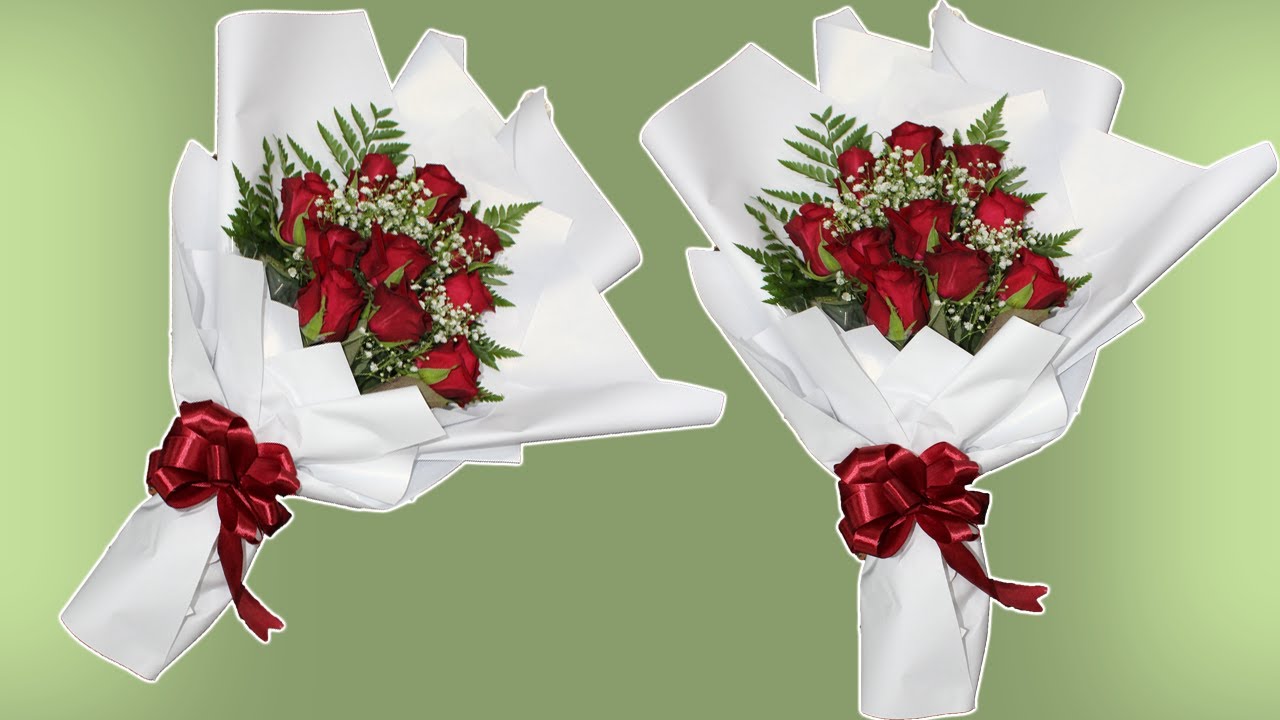 10 roses arrange flowers Bouquet. || flower wrapping techniques || Flower Bouquet arrangement