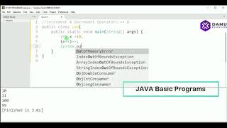 Increment (++) & Decrement (--) Operators In #CoreJava | Java Programs with Output | #CoreJava
