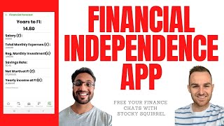 Financial Independence app UK - How many years to FI? - Free your Finance chats with Stocky Squirrel