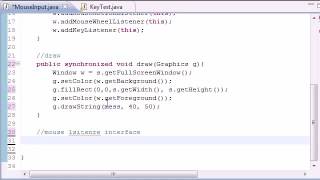 Java Game Development 031 of 036 User Mouse Input