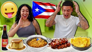 Trying Authentic PUERTO RICAN Food!! *so good*