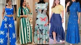 Latest Trendy casual dresses design ideas for ladies 2025/Vestidos largos de moda mujers