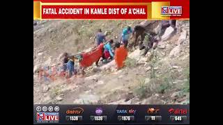 5 killed, 3 year old seriously injured in a road accident in Arunachal's Kamle