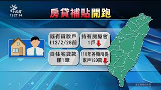 房貸補貼符資格可領3萬 今開放申請網頁一度大當機｜20230601 公視中晝新聞