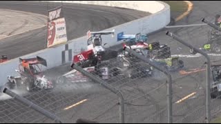 Sunset Speedway, Outlaw Midgets nasty crash, Sept  21, 2024