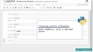 103 Numbers and Boolean Values in Python (VARIABLE & DATA TYPES) DATA SCIENCE BEGINNER COURSE