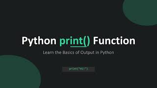 Python print() Function – Full Beginner Tutorial (Syntax, f-Strings & Examples)