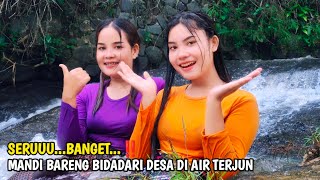 WOOW...SERU NEMENIN NENG YULI GADIS DESA CANTIK MANDI DI SUNGAI BARENG NENG LENI