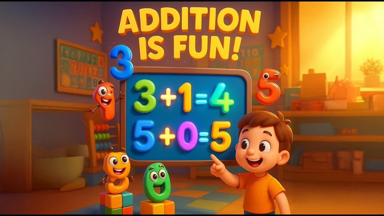 Addition For Kids Basic Math Addition For Children Mini Math Movies