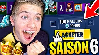 J'ACHETE TOUT LE PASS DE COMBAT SAISON 6 ET JE DÉCOUVRE LA NEW MAP SUR FORTNITE BATTLE ROYALE !!!