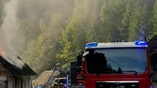 Fire in Zgornje Jezersko, Slovenia