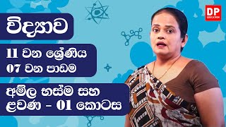 07 වන පාඩම (අම්ල භස්ම සහ ළවණ - 01 කොටස) | 11 ශ්‍රේණිය විද්‍යාව