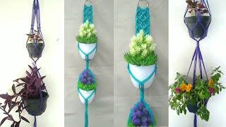 2 Tutorial Two Tier Macrame Plant Hanger #edianitatv