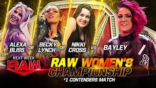 WWE RAW December 12, 2022 #1 Contender's Match For Raw Women's Championship Official Match Card
