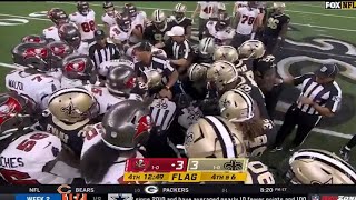 Buccaneers vs Saints HUGE FIGHT (FULL SEQUENCE) (Tom Brady Pissed) | NFL 2022