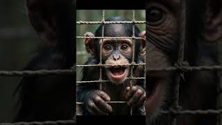 Chimp Chico in trouble  #monkey #animalrescue #animals