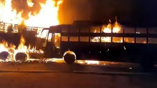 Nashik Bus Fire Accident-Chintamani Travels(Yavatmal-Mumbai)