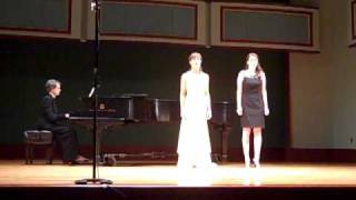 Steffi Holmes and Erin Magnin singing \