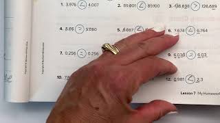 Chapter 1, Lesson 7, Homework