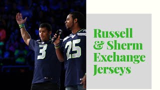 Russell Wilson  & Richard Sherman Exchange JERSEYS (what beef)