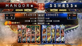 三国志大戦 - MANGOR - 五枚大徳 VS ＄＄茶魔＄＄さん