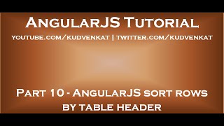 AngularJS sort rows by table header