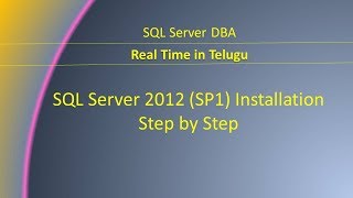 SQL Server 2012 SP1 Installation step by step