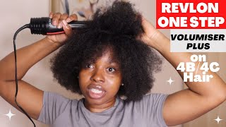 REVLON ONE STEP VOLUMISER PLUS ON 4C NATURAL HAIR