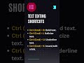 Useful Elementor Keyboard Shortcuts | WordPress tips and tricks