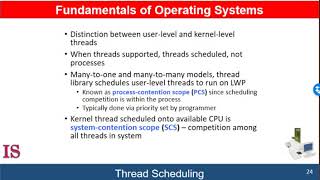 M2U5L9 CPU Thread Scheduling Process Contention Scope System Contention Scope