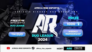 ARE   DUO  LEAGUE 2024 knockout group stage DAY 1