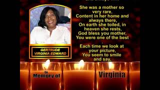 Gertrude Virginia Edward ~ Memorial