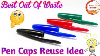 Best Out Of Waste Pen Caps Craft Idea |DIY Craft Project |Pen Cap Craft |Key Holder |Pen Cap Reuse