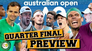 Australian Open 2022 | Men's Quarter Final Predictions | Nadal vs Medvedev?GTL Tennis Podcast #305