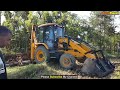 jcb backhoe got accident recovery by another jcb 3dx machine jcb machine video real jcb video